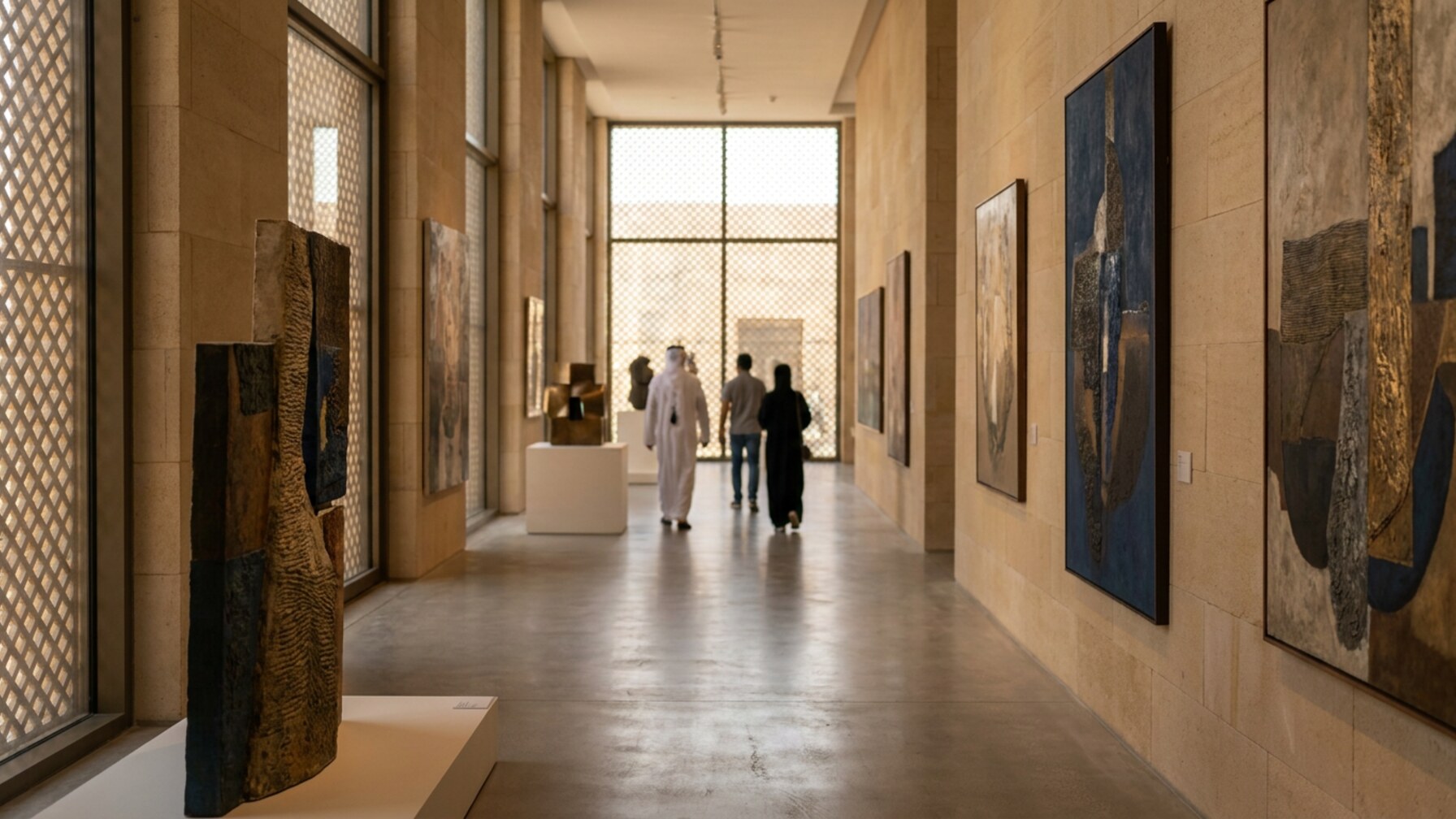 داخل المسجد الكبير في الدوحة